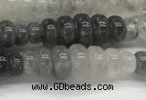 CFG1541 15.5 inches 10*30mm carved rice cloudy quartz beads