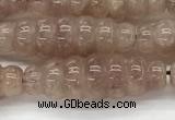 CFG1542 15.5 inches 10*30mm carved rice strawberry quartz beads