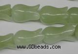 CFG239 15.5 inches 12*20mm carved flower New jade gemstone beads