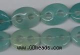 CFG294 15.5 inches 15*20mm carved oval amazonite gemstone beads