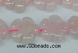 CFG450 15.5 inches 20mm carved flower rose quartz beads