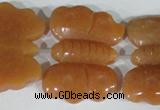 CFG520 15.5 inches 30*38mm carved animal red aventurine beads