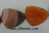 CFG528 15.5 inches 25*25mm carved triangle agate gemstone beads