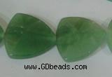 CFG531 15.5 inches 25*25mm carved triangle green aventurine beads