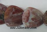 CFG541 15.5 inches 25*25mm carved triangle Indian agate beads