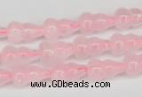 CFG63 15.5 inches 8*13mm carved calabash rose quartz beads