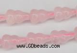 CFG64 15.5 inches 10*16mm carved calabash rose quartz beads