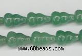 CFG66 15.5 inches 10*16mm carved calabash green aventurine beads