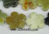 CFG664 15.5 inches 20mm carved flower flower jade beads