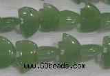 CFG772 15.5 inches 10*15mm carved animal green aventurine beads