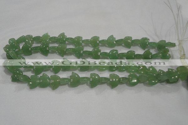 CFG772 15.5 inches 10*15mm carved animal green aventurine beads