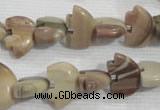 CFG780 15.5 inches 10*15mm carved animal jasper beads