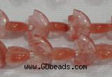 CFG785 15.5 inches 10*15mm carved animal cloudy quartz beads