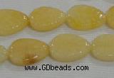 CFG820 12.5 inches 15*20mm carved leaf yellow jade beads wholesale