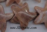 CFG928 15.5 inches 30*33mm carved star moonstone beads