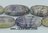 CFJ05 15.5 inches 15*30mm oval natural purple flower stone beads