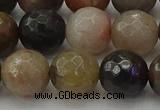 CFJ214 15.5 inches 12mm faceted round fancy jasper beads wholesale