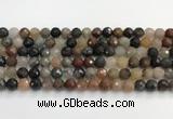 CFJ218 15.5 inches 8mm faceted round fancy jasper beads