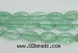 CFL101 15.5 inches 8*12mm oval natural green fluorite gemstone beads