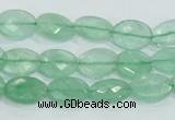 CFL103 15.5 inches 10*14mm faceted oval natural green fluorite beads