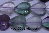 CFL1056 15 inches 18*18mm heart natural fluorite gemstone beads