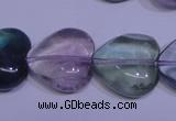 CFL1057 15 inches 20*20mm heart natural fluorite gemstone beads