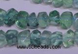 CFL1087 15 inches 8*12mm faceted nuggets blue fluorite beads