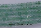 CFL110 15.5 inches 4*6mm faceted rondelle green fluorite beads