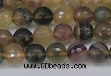 CFL1113 15.5 inches 10mm faceted round yellow fluorite gemstone beads