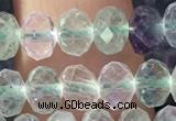 CFL1142 15.5 inches 4*6mm faceted rondelle fluorite gemstone beads