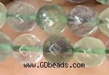 CLF1155 15.5 inches 6mm faceetd round fluorite gemstone beads