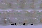 CFL1200 15.5 inches 6*10mm rice green fluorite gemstone beads