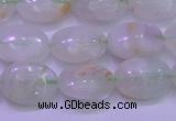 CFL1217 15.5 inches 10*14mm oval green fluorite gemstone beads