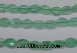 CFL122 15.5 inches 6*8mm faceted oval green fluorite beads