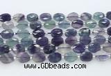 CFL1234 15.5 inches 8*10mm faceted oval fluorite beads