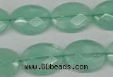 CFL127 15.5 inches 15*20mm faceted oval green fluorite beads