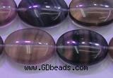 CFL1344 15.5 inches 18*25mm oval purple fluorite gemstone beads