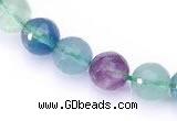 CFL14 16 inch A- grade 10mm faceted round natural fluorite beads