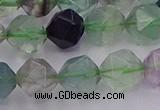 CFL1409 15.5 inches 12mm faceted nuggets fluorite gemstone beads