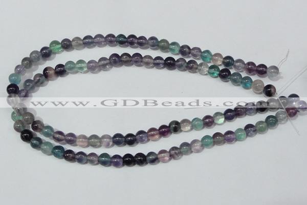 CFL151 15.5 inches 8mm round natural fluorite gemstone beads wholesale