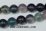 CFL152 15.5 inches 10mm round natural fluorite gemstone beads wholesale