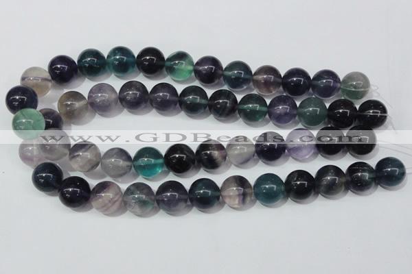 CFL155 15.5 inches 16mm round natural fluorite gemstone beads