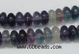 CFL157 15.5 inches 6*10mm rondelle natural fluorite gemstone beads