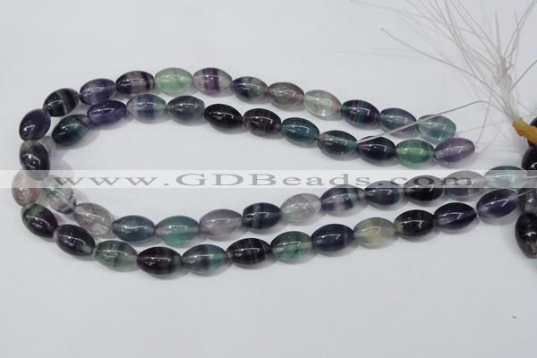 CFL158 15.5 inches 10*15mm rice natural fluorite gemstone beads