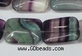 CFL173 15.5 inches 18*25mm rectangle natural fluorite beads wholesale