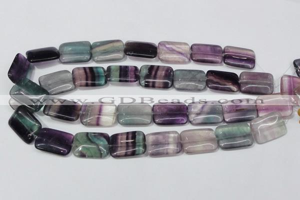 CFL173 15.5 inches 18*25mm rectangle natural fluorite beads wholesale