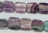 CFL174 15.5 inches 14*14mm square natural fluorite beads wholesale