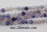 CFL200 15.5 inches 4mm round purple fluorite gemstone beads wholesale