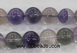 CFL204 15.5 inches 12mm round purple fluorite gemstone beads wholesale