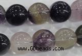 CFL206 15.5 inches 16mm round purple fluorite gemstone beads wholesale